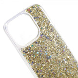iPhone 15 Pro Deksel Glitterpaljetter Gull