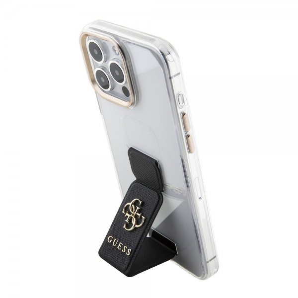 Guess iPhone 15 Pro Deksel Grip Stand Clear Transparent
