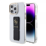 Guess iPhone 15 Pro Deksel Grip Stand Clear Transparent