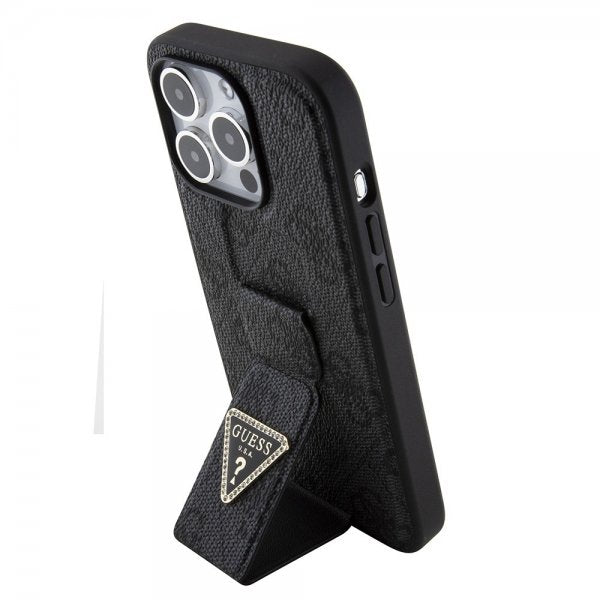 Guess iPhone 15 Pro Deksel Grip Stand Function Svart