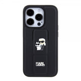 Karl Lagerfeld iPhone 15 Pro Deksel Grip Stand Function Svart