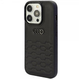 Audi iPhone 15 Pro Deksel GT Synthetic Leather Svart
