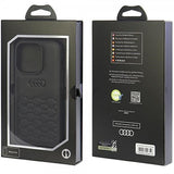 Audi iPhone 15 Pro Deksel GT Synthetic Leather Svart