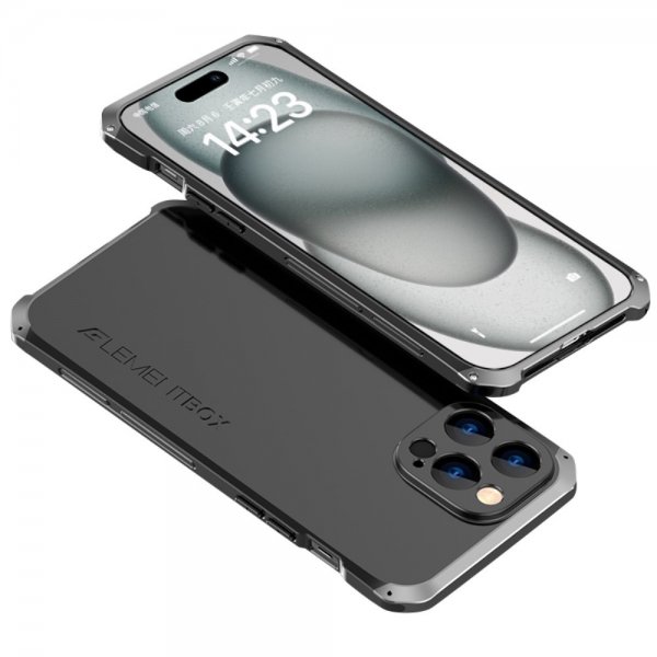iPhone 15 Pro Deksel Metall Svart