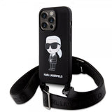 Karl Lagerfeld iPhone 15 Pro Deksel Ikonik Crossbody Svart