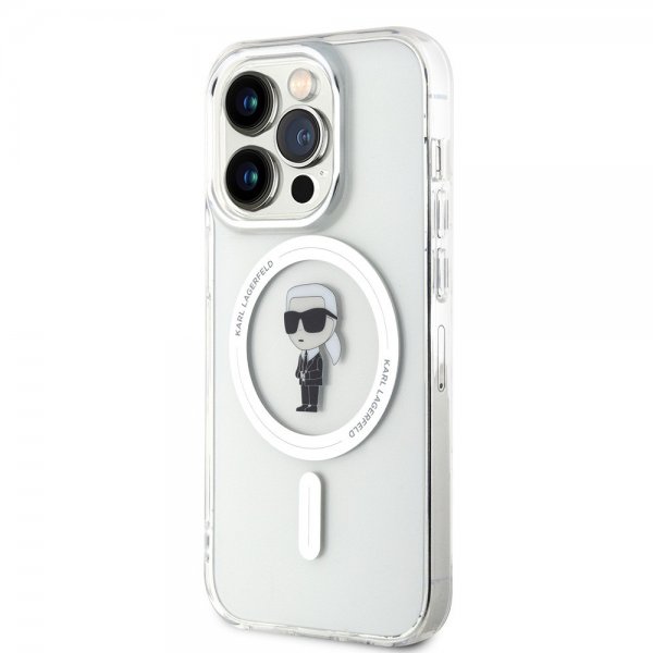 Karl Lagerfeld iPhone 15 Pro Deksel Ikonik MagSafe Transparent