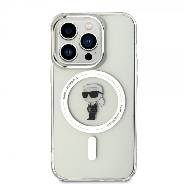 Karl Lagerfeld iPhone 15 Pro Deksel Ikonik MagSafe Transparent