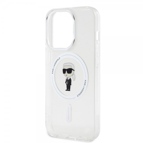 Karl Lagerfeld iPhone 15 Pro Deksel Ikonik MagSafe Transparent