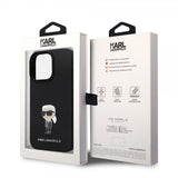 Karl Lagerfeld iPhone 15 Pro Deksel Ikonik Metal Pin Svart