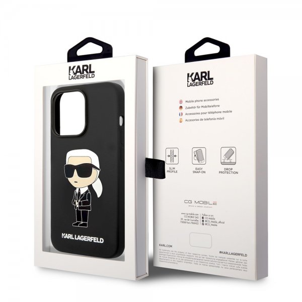 Karl Lagerfeld iPhone 15 Pro Deksel Ikonik NFT Svart