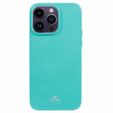 Mercury iPhone 15 Pro Deksel Jelly Glitter Cyan