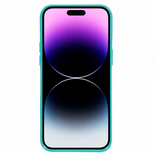 Mercury iPhone 15 Pro Deksel Jelly Glitter Cyan