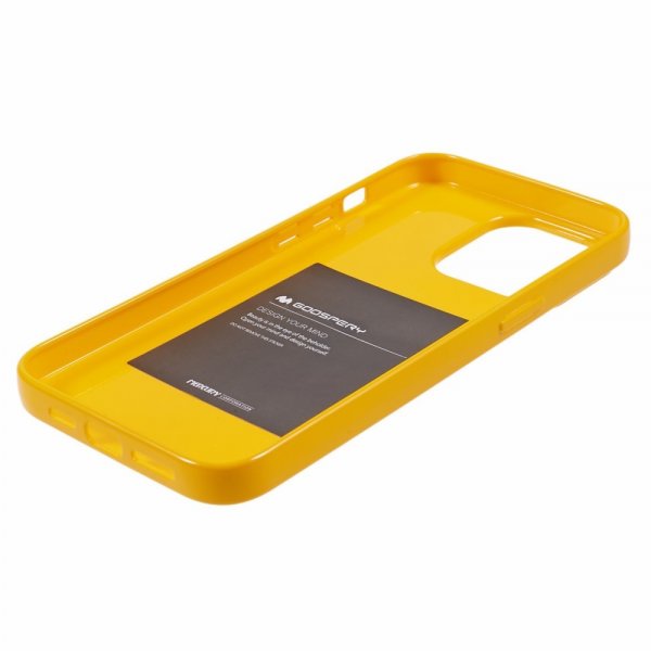Mercury iPhone 15 Pro Deksel Jelly Glitter Gul