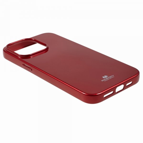 Mercury iPhone 15 Pro Deksel Jelly Glitter Rød