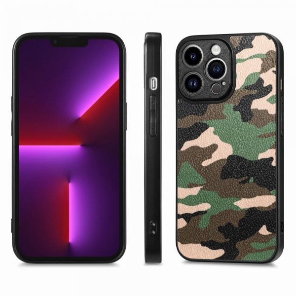 iPhone 15 Pro Deksel Kamuflasje Grønn