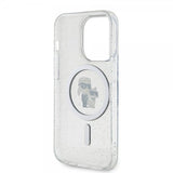Karl Lagerfeld iPhone 15 Pro Deksel Karl & Choupette Glitter MagSafe Transparent
