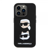 Karl Lagerfeld iPhone 15 Pro Deksel Karl & Choupette Svart