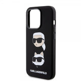 Karl Lagerfeld iPhone 15 Pro Deksel Karl & Choupette Svart
