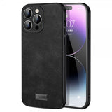 Sulada iPhone 15 Pro Deksel Skinntekstur Svart