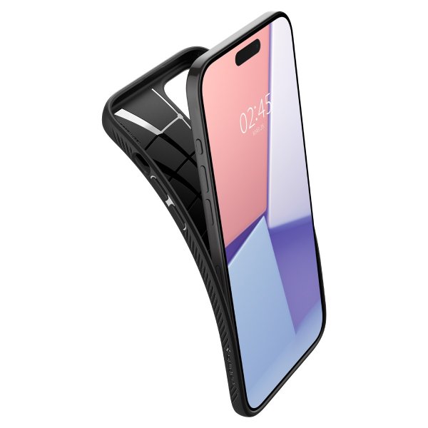 Spigen iPhone 15 Pro Deksel Liquid Air Matte Black