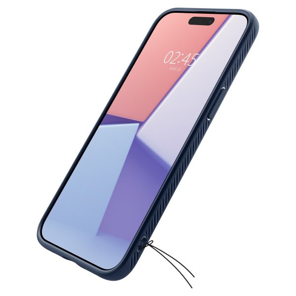 Spigen iPhone 15 Pro Deksel Liquid Air Navy Blue