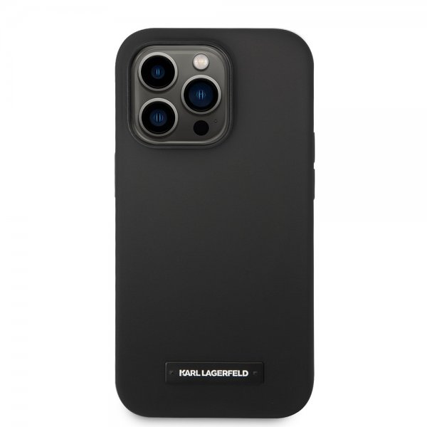 Karl Lagerfeld iPhone 15 Pro Deksel Liquid Silicone MagSafe Svart