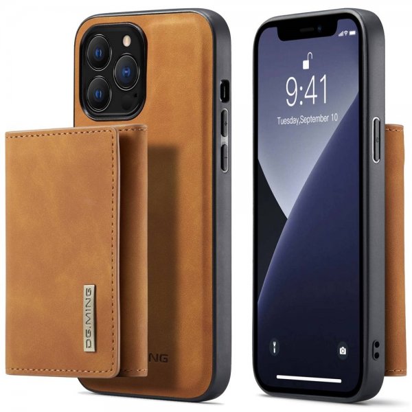 Dg.Ming iPhone 15 Pro Deksel M1 Series Avtakbart Kortholder Brun