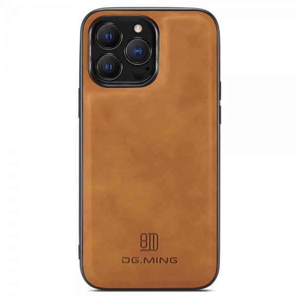 Dg.Ming iPhone 15 Pro Deksel M1 Series Avtakbart Kortholder Brun
