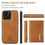 Dg.Ming iPhone 15 Pro Deksel M1 Series Avtakbart Kortholder Brun