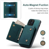 Dg.Ming iPhone 15 Pro Deksel M1 Series Avtakbart Kortholder Grønn
