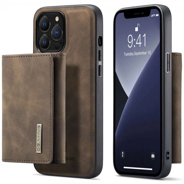 Dg.Ming iPhone 15 Pro Deksel M1 Series Avtakbart Kortholder Kaffe