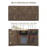 Dg.Ming iPhone 15 Pro Deksel M1 Series Avtakbart Kortholder Kaffe