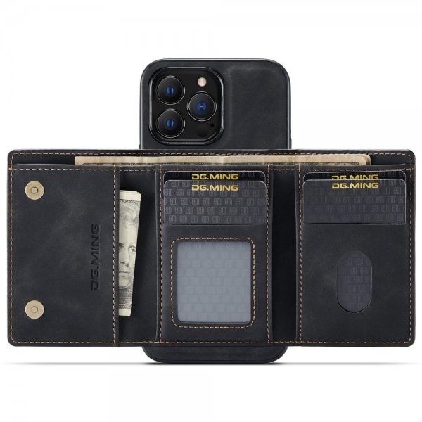 Dg.Ming iPhone 15 Pro Deksel M1 Series Avtakbart Kortholder Svart