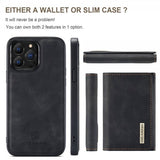 Dg.Ming iPhone 15 Pro Deksel M1 Series Avtakbart Kortholder Svart