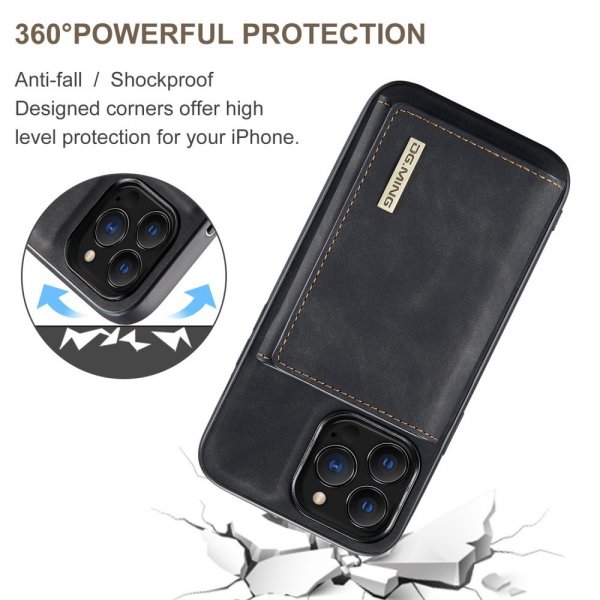 Dg.Ming iPhone 15 Pro Deksel M1 Series Avtakbart Kortholder Svart