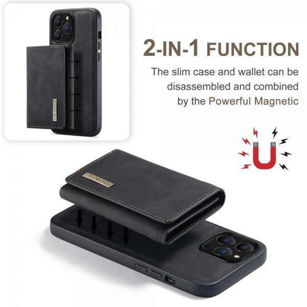 Dg.Ming iPhone 15 Pro Deksel M1 Series Avtakbart Kortholder Svart