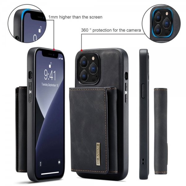 Dg.Ming iPhone 15 Pro Deksel M1 Series Avtakbart Kortholder Svart