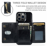 Dg.Ming iPhone 15 Pro Deksel M3 Series Avtakbart Kortholder Glitter Svart