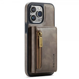 Dg.Ming iPhone 15 Pro Deksel M5 Series Avtakbart Kortholder Kaffe