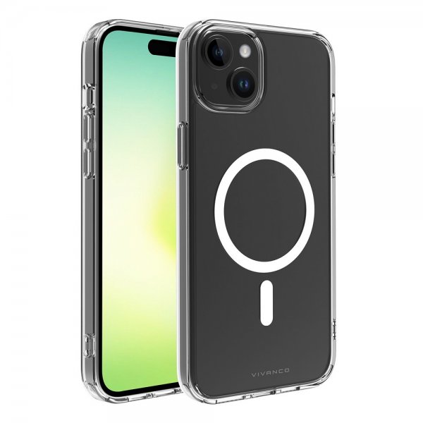 Vivanco iPhone 15 Pro Deksel Mag Steady Transparent