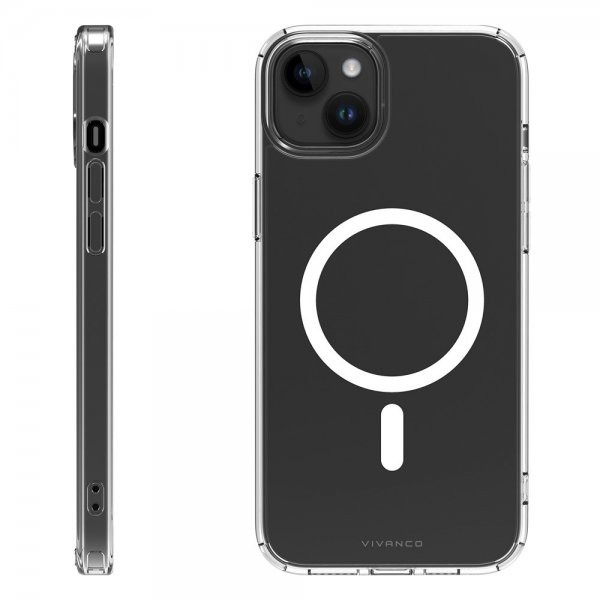 Vivanco iPhone 15 Pro Deksel Mag Steady Transparent