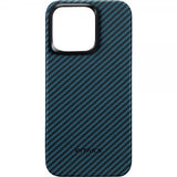 Pitaka iPhone 15 Pro Deksel MagEZ Case 4 Black/Blue Twill