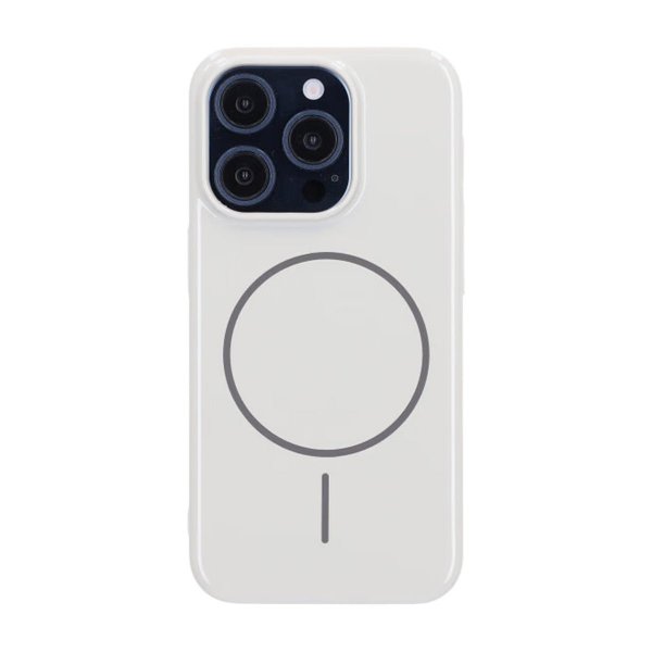 iPhone 15 Pro Deksel TPU MagSafe Glatt Hvit