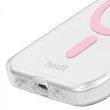 holdit iPhone 15 Pro Deksel MagSafe Case Rosa Transparent