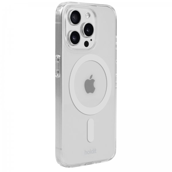 holdit iPhone 15 Pro Deksel MagSafe Case Hvit Transparent