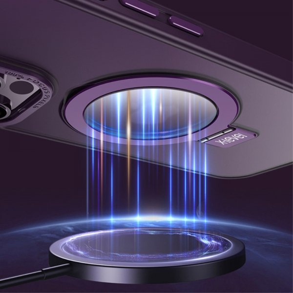 X-Level iPhone 15 Pro Deksel MagSafe-ring Svart