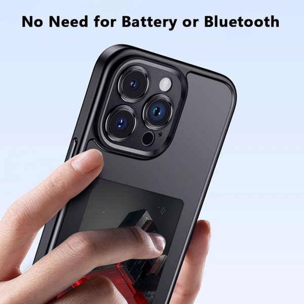 iPhone 15 Pro Deksel Innebygd skjerm E Ink Case Hvit