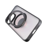 Rvelon iPhone 15 Pro Deksel Roterbart Stativ Svart