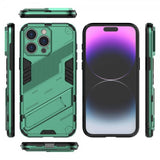 iPhone 15 Pro Deksel med Stativ Grønn
