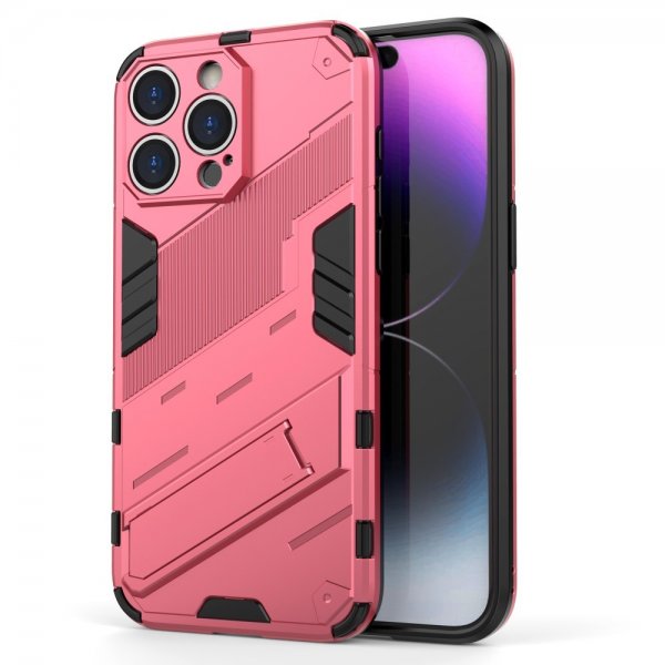 iPhone 15 Pro Deksel med Stativ Magenta